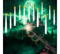 kisidus Velas Flotantes con Control Remoto de Varita Mágica, 12 Velas Floating Mágicas, Luces LED a Pilas Velas sin llama que Eléctrica Parpadeantes Decoración de Halloween Navidad