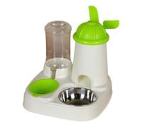 kiskick Alimentador automático para mascotas, estación de agua de alimentos, dispensador de gato de gran capacidad, 1,1 l/2,5 l, verde 2