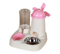 kiskick Alimentador automático para mascotas, estación de agua de alimentos, dispensador de gato de gran capacidad, 1,1 l/2,5 l, color rosa 2