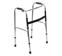 kiskick Andador para personas mayores, ligero, plegable, estándar con altura ajustable, andador de escalera con soporte de asiento desmontable de hasta 330 libras, soporte plegable de acero inoxidable