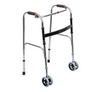 kiskick Andador para personas mayores, ligero, plegable, estándar con altura ajustable, andador de escalera con soporte de asiento desmontable de hasta 330 libras, soporte plegable de acero inoxidable