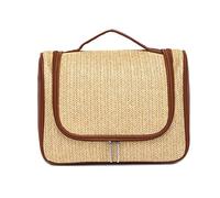 kiskick Bolsa organizadora de Maquillaje Bolsa de cosméticos versátil Bolsa organizadora de artículos de tocador Ligera de Gran Capacidad Caqui L