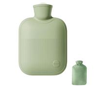 kiskick Botella de agua de PVC, botella de agua fiable, 1 juego de 500 ml/1000 ml/2000 ml, bolsa de agua reutilizable, a prueba de fugas, calentador de pies para el hogar, verde, 1000 ml