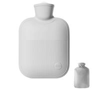 kiskick Botella de agua de PVC, botella de agua fiable, 1 juego de 500 ml/1000 ml/2000 ml, bolsa de agua reutilizable, a prueba de fugas, calentador de pies para el hogar, gris, 1000 ml
