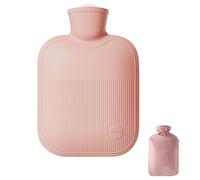 kiskick Botella de agua de PVC, botella de agua fiable, 1 juego de 500 ml/1000 ml/2000 ml, bolsa de agua reutilizable, a prueba de fugas, calentador de pies para el hogar, color rosa, 1000 ml