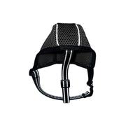 kiskick Bozal para perro para control de mordeduras, ligero, ajustable, malla transpirable, cubierta bucal para mascotas, tamaño cómodo, duradero, negro, M