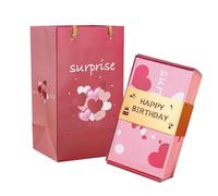 kiskick Caja de regalo de rebote, caja de regalo sorpresa de papel grueso reutilizable feliz cumpleaños día de San Valentín plegable sorpresa caja de embalaje de regalo kit de bolso suministros para