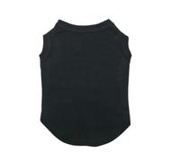 kiskick Camiseta transpirable para mascotas, color sólido, chaleco para mascotas, sudadera de moda para perro, diseño sin mangas, camiseta cómoda para cachorros, ropa para mascotas, negro, M
