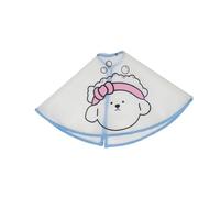 kiskick Capa de tela transparente para mascotas, capa de corte de pelo para mascotas, capa ajustable e impermeable, con estampado de dibujos animados, capa de aseo para perros, azul, S