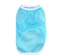 kiskick Chaleco de malla para mascotas pequeñas, chaleco de malla transpirable para perro, color sólido, cómodo, camisa suave de verano para mascotas, suministros para mascotas, azul, 2XL
