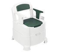 kiskick Cómoda de noche, inodoro portátil para adultos, altura ajustable para ancianos, asiento de silla de inodoro con reposabrazos desmontables, silla de baño para adultos con luz nocturna de