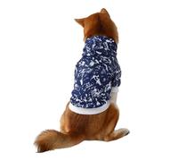 kiskick Cómoda sudadera con capucha para mascotas, ropa de moda para otoño e invierno, linda, suave, colorida, estampada, manga corta, de dos patas, sudadera para perros medianos y grandes, traje de