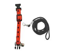 kiskick Correa de escalada para mascotas decorada con campana, correa ajustable para mascotas, juego de collar de cuerda de tracción para reptiles, para aventuras al aire libre, naranja, M