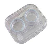 kiskick Estuches para Lentes de Contacto, Soporte para contenedor de Lentes de Contacto Colorido y Transparente con Lindo diseño de Lazo Tapa fácil de Abrir Visibilidad del Color Protección comple