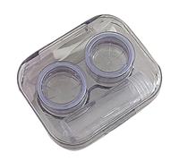 kiskick Estuches para Lentes de Contacto, Soporte para contenedor de Lentes de Contacto Colorido y Transparente con Lindo diseño de Lazo Tapa fácil de Abrir Visibilidad del Color Protección comple