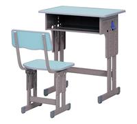 kiskick Juego de sillas de escritorio para niños, altura ajustable, juego de sillas de mesa de estudio escolar con cajón de almacenamiento, juego de sillas de escritorio ergonómicas con gancho para