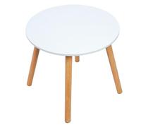 kiskick Mesa de comedor pequeña con patas de madera maciza, mesas de centro redondas de estilo nórdico moderno, impermeable, 60 cm, mesa de centro de ocio, muebles para el hogar, oficina, escritorio