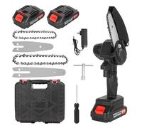 kiskick Mini motosierra inalámbrica, funciona con pilas, motosierra pequeña de mano para podar árboles, sierra de mano pequeña para ramas de árboles, patio, hogar, color negro