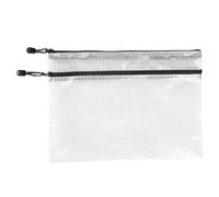 kiskick Organizador de papelería de gran capacidad A4, bolsa de papelería transparente, bolsa de doble capa portátil con cremallera para suministros de oficina escolar con cremallera, Black, A4