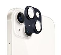 kiskick Película de lente compatible con flash para cámara de teléfono, cubierta de protección de metal a prueba de golpes para iPhone 15 Pro/Max con agujero preciso azul 15Pro/15ProMax