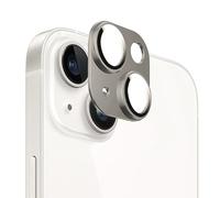 kiskick Película de lente compatible con flash para cámara de teléfono, cubierta de protección de metal a prueba de golpes para iPhone 15 Pro/Max con agujero preciso dorado 15Pro/15ProMax