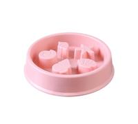 kiskick Plato de comida para mascotas duradero con parte inferior estable, antiasfixia, cuenco de alimentación para mascotas, estable, seguro, fácil de limpiar, diseño dispensador de alimentos lento,
