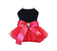 kiskick Ropa ligera para mascotas, vestido portátil para mascotas para salidas, vestido de princesa para perro con decoración de lazo, ropa cómoda de verano para mascotas, suministros para mascotas,