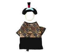 kiskick Ropa suave y cómoda para mascotas, conjunto de ropa no restrictiva, estampado de moda para perros con cinta de cierre para atuendos, fácil de llevar, amarillo, M