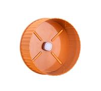 kiskick Rueda de hámster montable con soporte, rueda de hámster silenciosa, rueda de ejercicio para animales pequeños para jaula, fácil de instalar, rueda de correr para mascotas, naranja, L