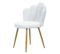 kiskick Silla de tocador, silla de tocador de maquillaje de pétalos con respaldo, sillas de escritorio para niñas, cómodas sin ruedas, sillas de comedor modernas, sillón moderno con patas de metal