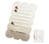 kiskick Soporte acrílico para teléfono móvil, mini calendario de escritorio, calendario de escritorio con soporte para teléfono, forma de conejo acrílico creativo, mini planificador de oficina,
