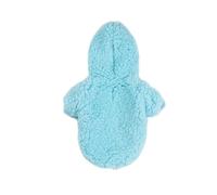 kiskick Sudadera con capucha para perro, suave y gruesa, sudadera con capucha para mascotas, suave y cómoda, de forro polar de felpa con diseño de dos patas, perfecta para clima frío, azul, S