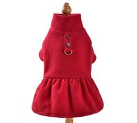 kiskick Vestido cálido para mascotas, vestido de invierno para mascotas, vestido cómodo para perros, ropa cálida de invierno, falda de gato de moda con anillo de tracción, suministros para mascotas,