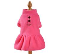 kiskick Vestido cálido para mascotas, vestido de invierno para mascotas, vestido cómodo para perros, ropa cálida de invierno, falda de gato de moda con anillo de tracción, suministros para mascotas,