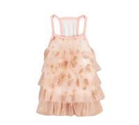 kiskick Vestido para mascotas fácil de llevar, vestido de color brillante, vestido para mascotas, bonito patrón de amor, vestido de princesa para perro, transpirable, cómodo, falda con tirantes para