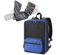 KISLANE Funda de transporte portátil adecuada para autos de juguete o coches de caja de cerillas, almacenamiento versátil para 108 autos de juguete, bolsa de almacenamiento resistente de 4 páginas con