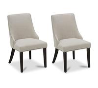 Kislot Farmhouse Dining Chairs with Nailhead Trim, Fabric High Back upholstered Chairs Set of 2 for Dining Room