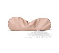 KISMETICS Antifaz para dormir de seda vegana, máscara de ojos con peso con cristal suave para dormir, relajación, yoga, compresión de ojos con calor húmedo (cuarzo transparente)