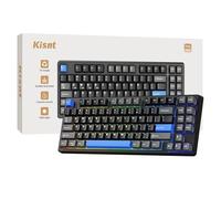 Kisnt Teclado mecánico inalámbrico, junta montada con sonido cremoso, Bluetooth/2.4 GHz/USB-C, intercambio en caliente personalizado, retroiluminación RGB, 75% diseño compacto para juegos/escribir/Win