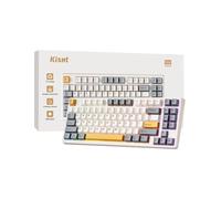 Kisnt Teclado mecánico inalámbrico, placa de sonido cremoso, teclado para juegos con Bluetooth/2.4GHz/USB-C, 75% 85 teclas, teclado compacto intercambiable en caliente personalizado para Win/Mac