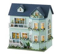 Kisoy Romántica y bonita casa de muñecas en miniatura, kit de casa creativa, regalo perfecto para amigos, amantes y familiares (casa cálida)