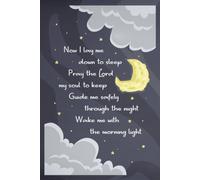 kisoyo Cartel de metal vintage con texto en inglés "Now I Lay Me Down To Sleep Pray The Lord My Soul To Keep", cartel de aluminio para decoración de pared de café del hogar, 12 x 16 pulgadas