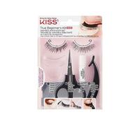 KISS 11 pestañas postizas sin esfuerzo, 12 mm, incluye 1 par de pestañas, herramienta de medición, tijeras, adhesivo de pestañas, aplicador, espejo, apto para lentes de contacto, fácil de aplicar