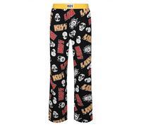 Kiss Band - Pantalones de descanso para hombre y adulto, banda de música y rock, tela de algodón estampada, pantalones de pijama casuales para ropa de dormir, Negro, XXL