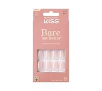 Kiss Bare But Better Nails 28 unidades de longitud corta Nude