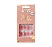 KISS Bare But Better TruNude - Juego de manicura, diseño de uñas falsas, a prueba de astillas, 28 uñas pegadas a prueba de manchas
