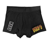 Rock Off officially licensed products KISS - Calzoncillos tipo bóxer unisex con logotipo clásico (negro), Negro -, X-Large