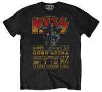 Kiss 'Cobra Arena '76' (Negro) Eco T-Shirt - ¡NUEVO Y OFICIAL