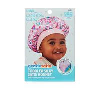 KISS Colors & Care Toddler Unicorn Silky Satin Hair Bonnet - Material súper suave transpirable para protección del cabello contra la sequedad, la fricción y las puntas divididas Overnight - Suitable