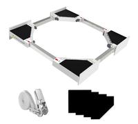 Kiss Core Marco de conexión para Lavadora/Secadora, Kit Apilado Universal, Marco intermedio Universal para Lavadora y Secadora con Cuerda de trinquete, tamaño Ajustable (46-66 cm)